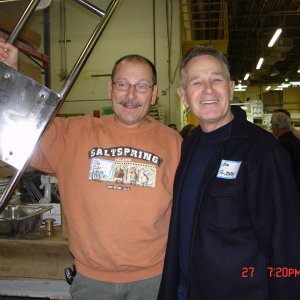 At the factory Jon (C-LOU)
   and Joe (R-MATEY)