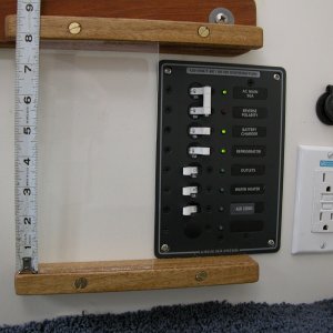 Media 'AC POWER PANEL COVER completed' in album 'Top support guide resting on a 3/4" temp. spacer to simulate the cabin setup.'