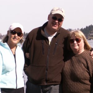 Vicki and Garry Anderson with Patty on Seward Park Trail