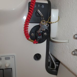 Hole drilled for 12V socket