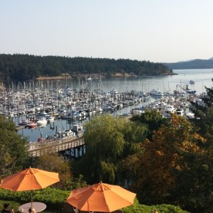 The view from our room at Friday Harbor House