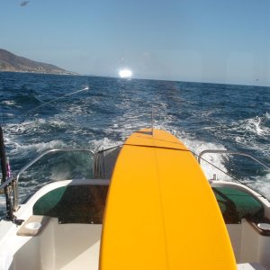Media '85 miles down 20 to go.  Point Dume in the background.' in album 'Looking back at Dana Point.'