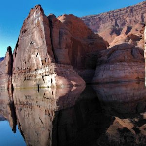 Calm water reflection.