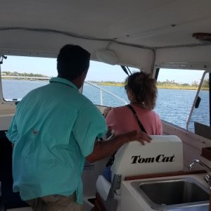 A super rare photo of the wife piloting.