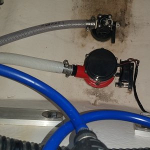 Bilge view, pump and washdown pick-up.
