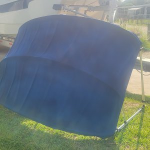 Canvas washing and treating with 303.