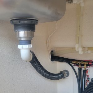 Plenty of room for the deeper basket underneath without affecting the drain angle.