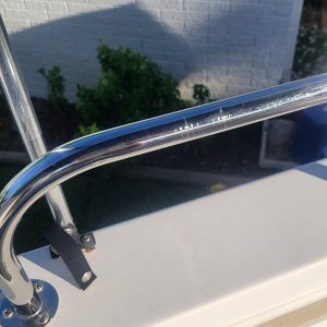 Scratches from the wrong type of railing-mount rod holders.
