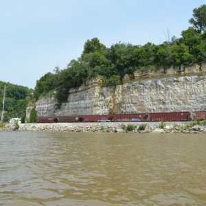 bluffs along the river