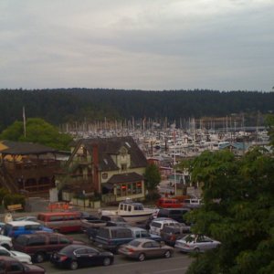 Line for the 8:30 ferry Sunday Morning