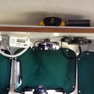 Media 'VHF and UHF radios. Center mirror' in album 'Legal document rack'