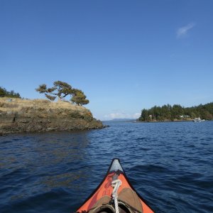 Rounding the east end of Brown Island