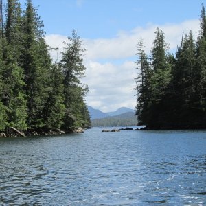 Entrance Hague Point Lagoon, Princess Royal Island (Laredo Sound)
