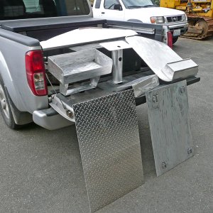add-on-components
from lower left and clockwise
1/2 of the stern shelf - generator tray - top cabin shelf - (middle)radar stand - helm shelf - other half of stern shelf -(below radar)battery switch/acr plate