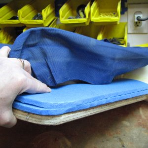 Two layers of sleeping bag pad along sides