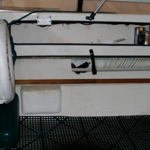 Starboard Cockpit with teak batten and new dri dek.