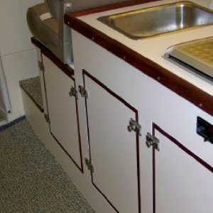 New starboard side - marine plywood with lamiate added - jatoba for trim