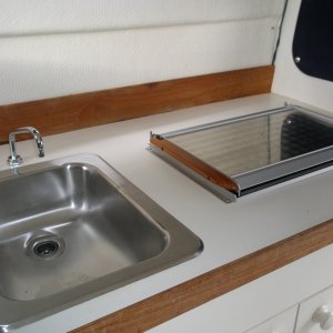 Stainless Steel Sink & Wallas Stove/Heater