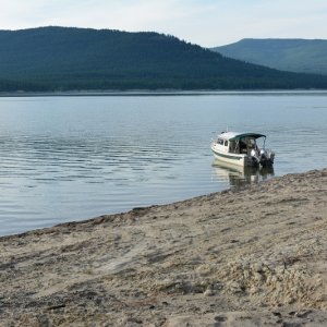 Media 'Anchored close to beach' in album 'Mike & Helen with ClueZo our new boat!'