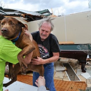 Media 'A Man Reunites With His Dog After The Alabama Tornado 2' in album 'A Man Reunites With His Dog After The Alabama Tornado 1'