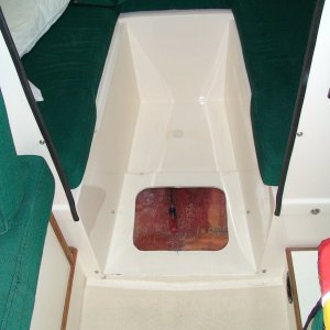 Media 'New use for old lazerette hatch.  In floor storage for tools and other small stuff.' in album 'foam fill hole and plug'