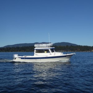 Brock heading off to take the Deception Pass route back
