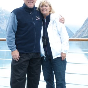 Glacier National Park   with our warm c-dory vests on