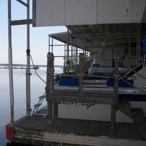 Flooded Lake View... Jetties almost covered.