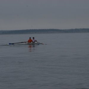 Keep rowing Bill, we're in first place, for now!