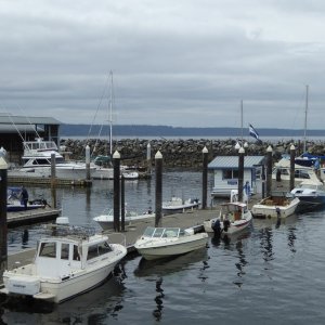 Media 'Docked at Edmonds waiting for winds to die down.' in album 'Leaving Edmonds 9AM on 7/16/16'