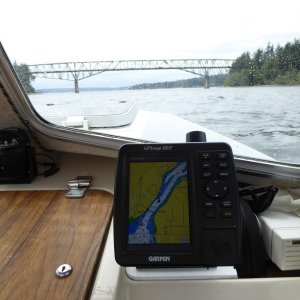 Finally in the afternoon the winds died down and we continued South around Bainbridge Island.