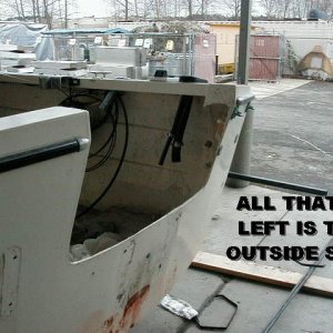 Media 'STRIPPED TRANSOM2' in album 'the motor well is detached and ready for stripping the rotten wood out'