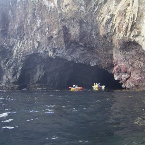 entering the cave