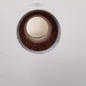 coring undercut and ready to fill with thickened epoxy