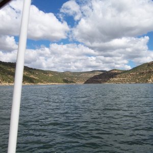 Closer view looking up the Pine River