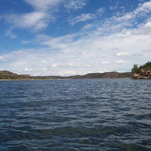 Looking north leavinfg Sims Mesa Marina