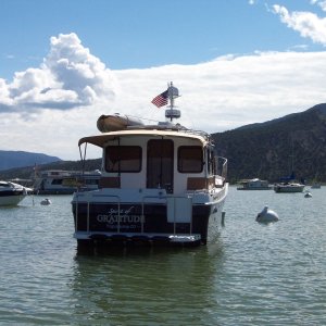 Ranger 29, Spirt of Gratitude moored at Two Rivers Marina