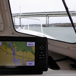 Going under the Twin Bridges