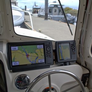 Back at the marina. 92 nm on this trip (including Stuart Island in a separate album). Now at 363 hours on the Merc 90.