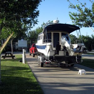 Wild Blue in an RV park in Victoria, TX