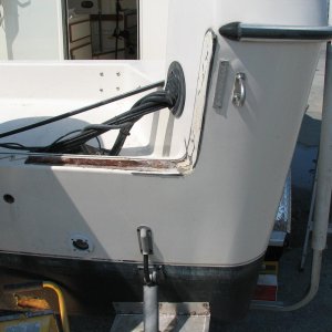 entire starboard transom