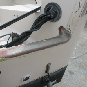 Glass across stb side of transom