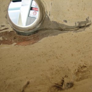 Void from the inside, cleaned out for glass application