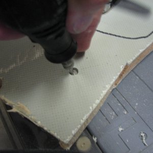 Dremel bit under cutting hole