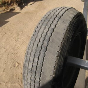 Tire wear left front