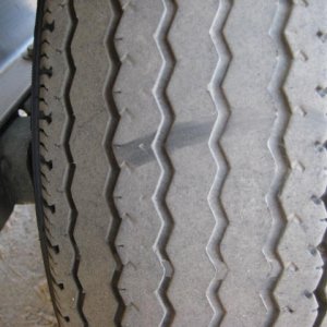 Tire wear left rear