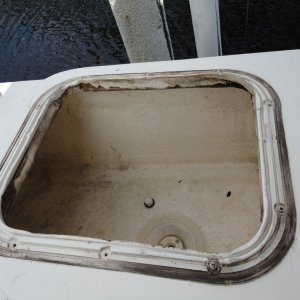 old hatch removed