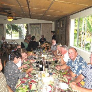 Friday night dinner...other side of the table Catalina Cruise 2012