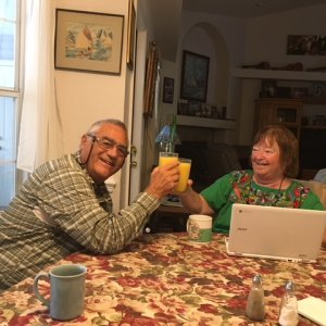 Pat and Patty finally drink a proper toast to Patty\'s birthday, and completion of the great Loop