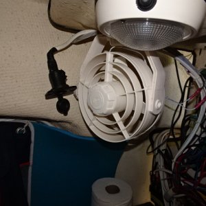 fans in V Berth and extra 12 volt cigarette lighter plug
